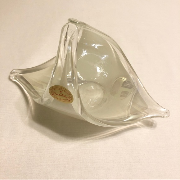 Crystal Clear Murano Style Glassware Candy Dish - Picture 6 of 7